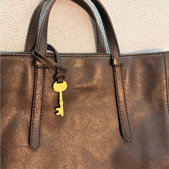 Fossil Black Leather Camilla Convertible Tote - Picture 2 of 10